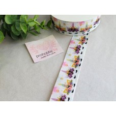 Лента репсовая 25 мм с рисунком "Единорог"